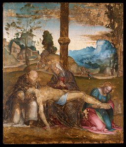 Giovanni di Lorenzo Larciani (Master of the Kress Landscapes) - Pietà - 1871.74 - Yale University Art Gallery