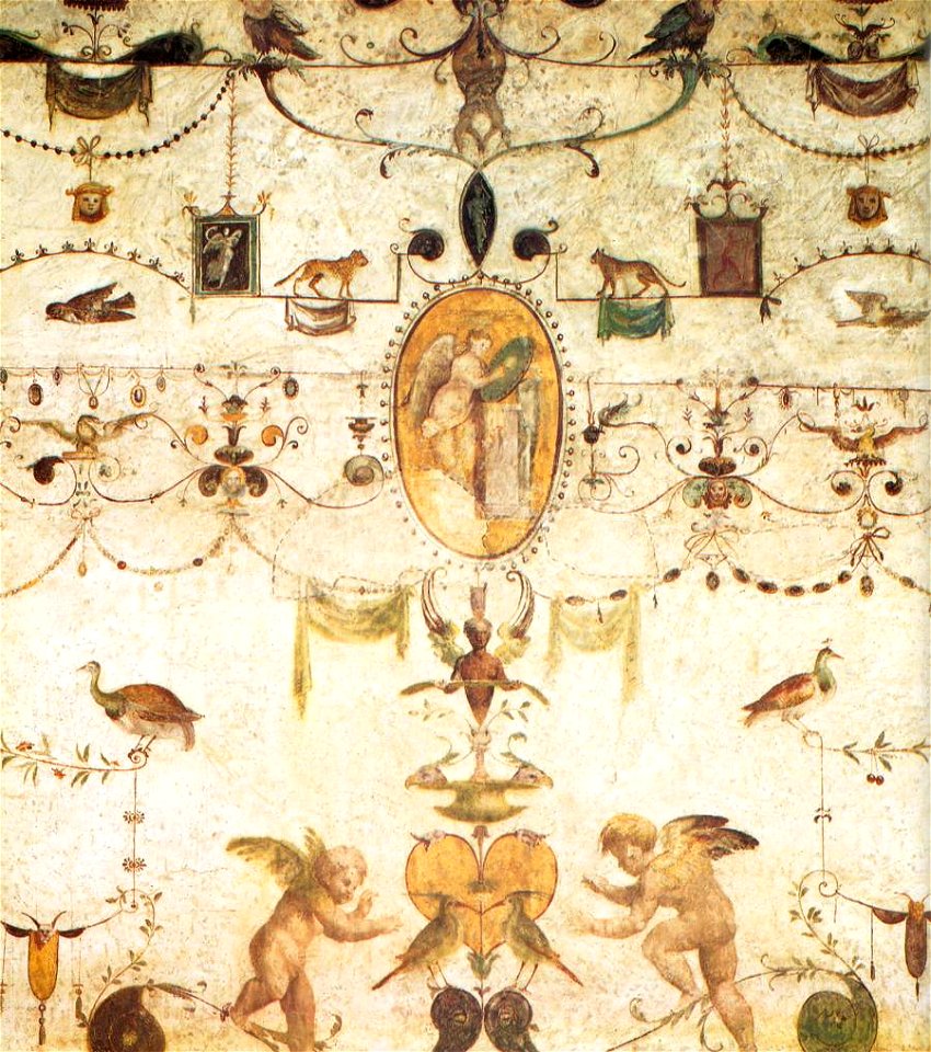 Giovanni da Udine Detalle de las decoraciones de la Loggeta del Cardenal Bibbiena