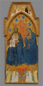 Giovanni del Biondo - Christ and the Virgin Enthroned, with Allegories of the Old and New Testament - 1871.19 - Yale University Art Gallery