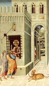 Giovanni di Paolo - Saint John the Baptist in Prison Visited by Two Disciples - 1933.1012 - Art Institute of Chicago