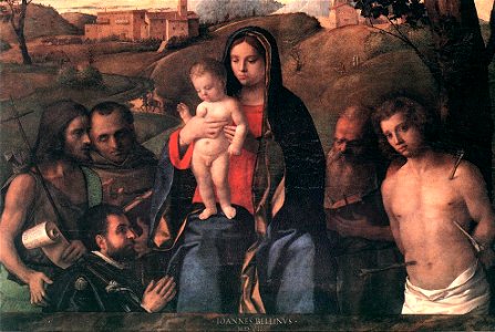 Giovanni Bellini - Madonna and Child with Four Saints and Donator