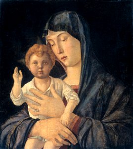 Giovanni Bellini - Madonna met kind. Free illustration for personal and commercial use.