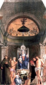 Giovanni Bellini - Pala di St Giobbe. Free illustration for personal and commercial use.