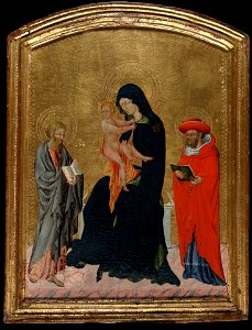 Giovanni di Paolo - Virgin and Child with Saints Jerome and Bartholomew - 1943.255 - Yale University Art Gallery