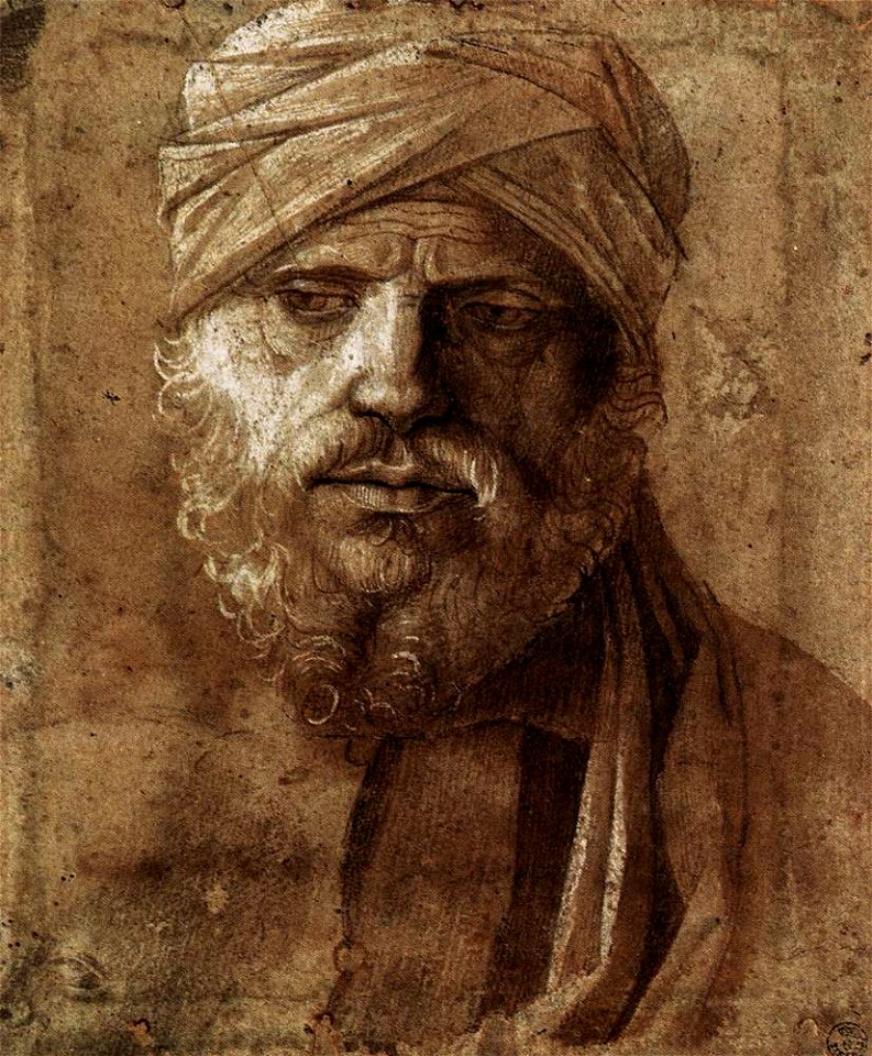 Giovanni bellini, uomo con turbante, gabinetto disegni e stampe