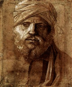 Giovanni bellini, uomo con turbante, gabinetto disegni e stampe