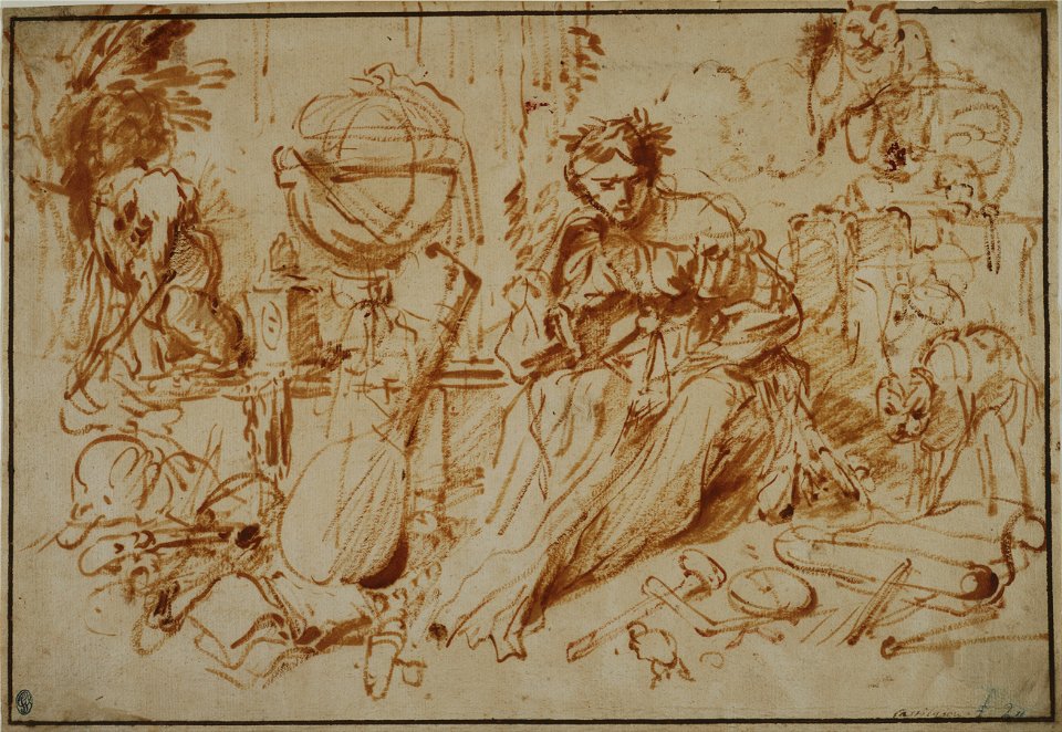 Giovanni Benedetto Castiglione (called il Grechetto), Italian - Melancholia - Google Art Project