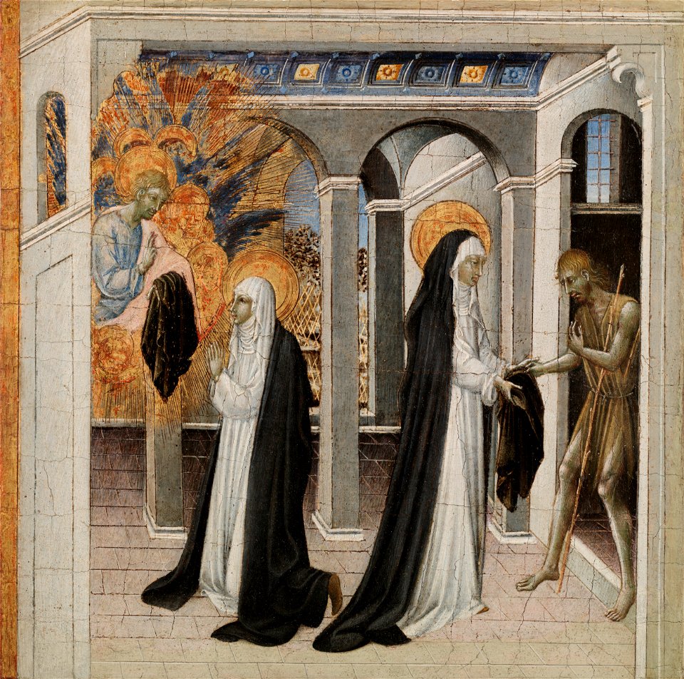 Giovanni di Paolo - St. Catherine of Siena and the Beggar - 1966.3 - Cleveland Museum of Art