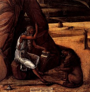 Giovanni Bellini - St Jerome in the Desert (detail) - WGA01623. Free illustration for personal and commercial use.
