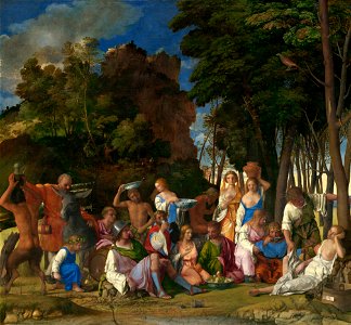 Giovanni Bellini and Titian - The Feast of the Gods - Google Art Project