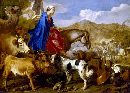 Giovanni Benedetto Castiglione - Journey of Rebecca - Google Art Project