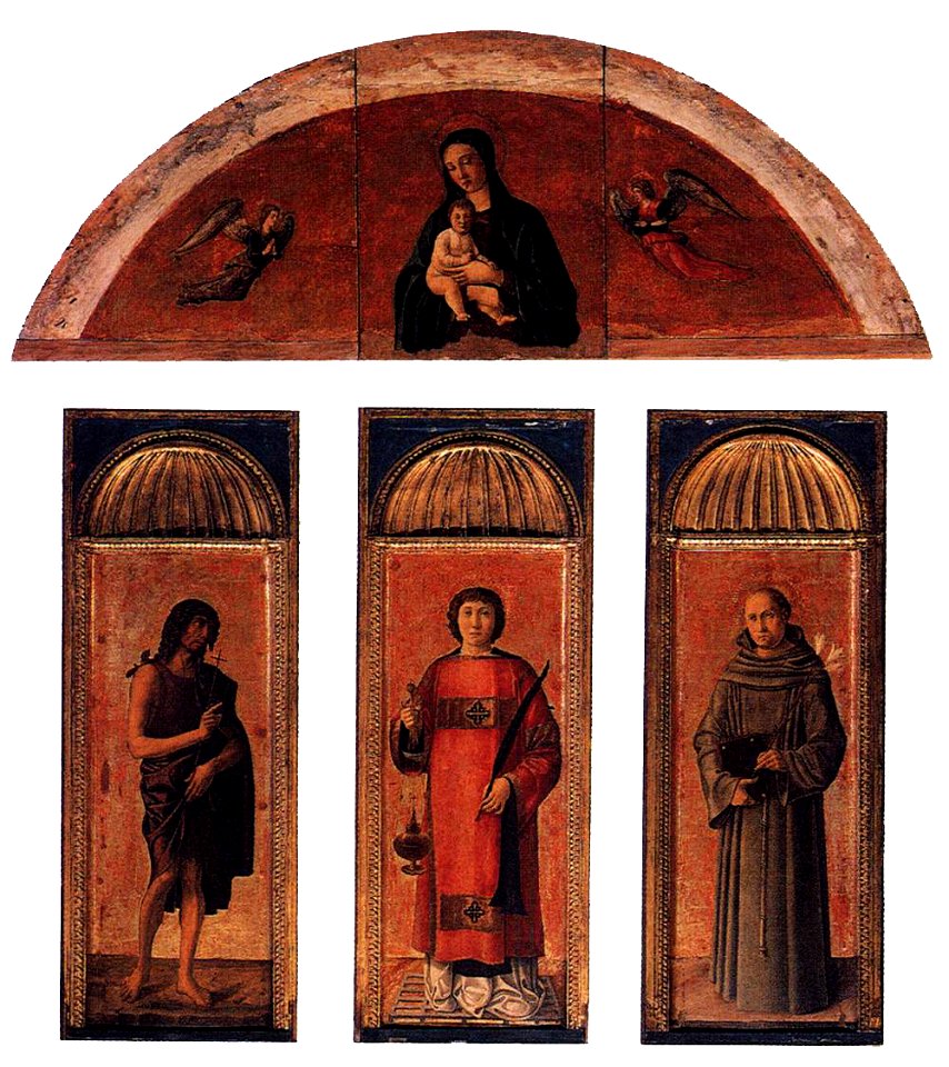Giovanni bellini e altri, trittico di san lorenzo