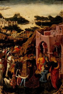 Giovanni Boccati (c. - n. - ca.1420-1480-88)- The Adoration of the Magi - Kuninkaitten kumarrus - Konungarnas tillbedjan (29433092976). Free illustration for personal and commercial use.