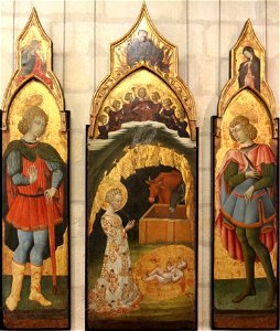 Giovanni di Paolo-La nativité. Free illustration for personal and commercial use.