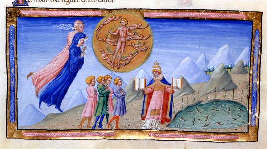 Giovanni di paolo, paradiso 10 dante e beatrice