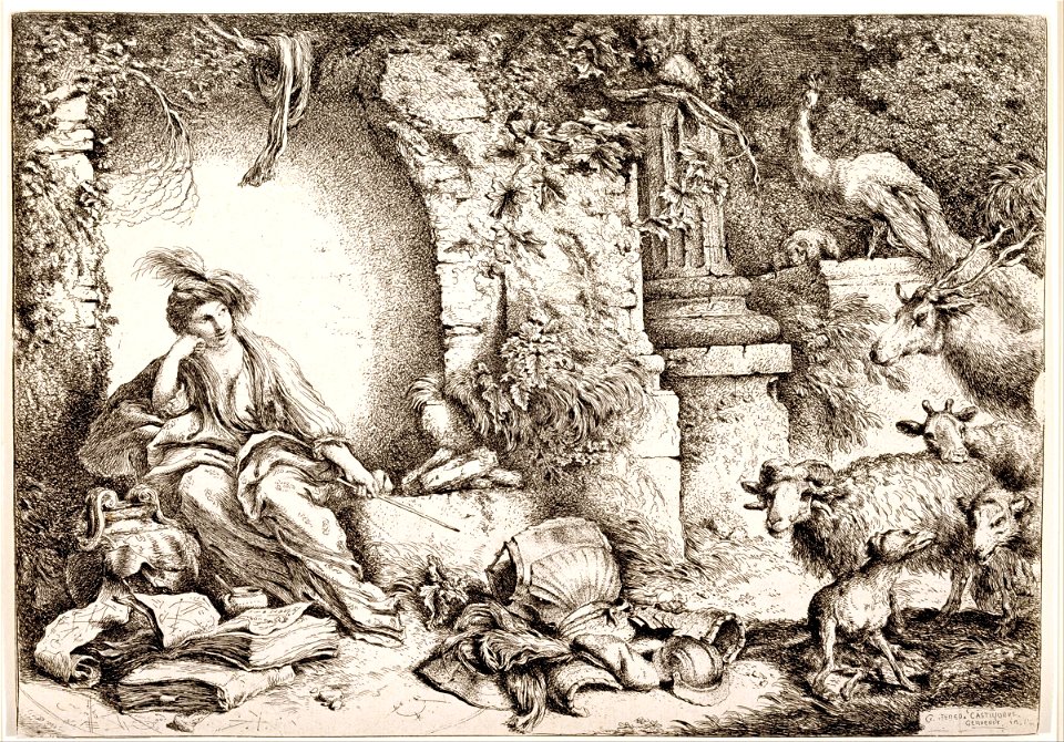 Giovanni Benedetto Castiglione - Circe Changing Ulysses' Men into Beasts - Google Art Project