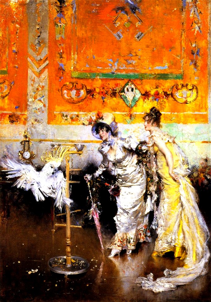 Giovanni Boldini - Teasing the Parrot