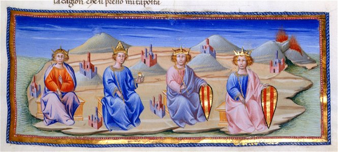 Giovanni di paolo, paradiso 38 quattro re