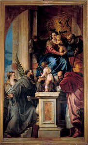 Giovanni Bonati - Madonna with the Child and the Holy Ones - Google Art Project. Free illustration for personal and commercial use.