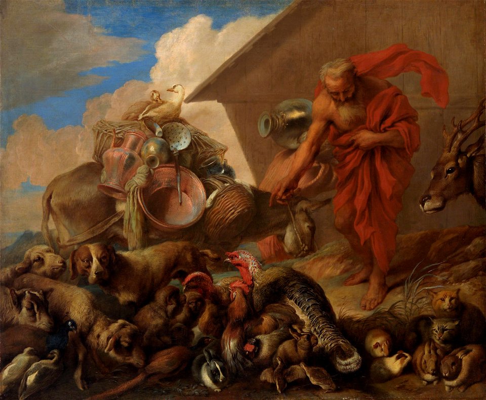 Giovanni Benedetto Castiglione gen. Il Grecchetto - Noah mit den Tieren vor der Arche - GG 1645 - Kunsthistorisches Museum