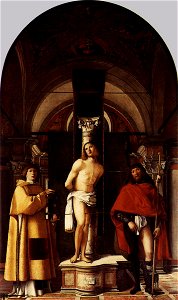 Giovanni Buonconsiglio - St Sebastian with St Roch and St Lawrence - WGA03685
