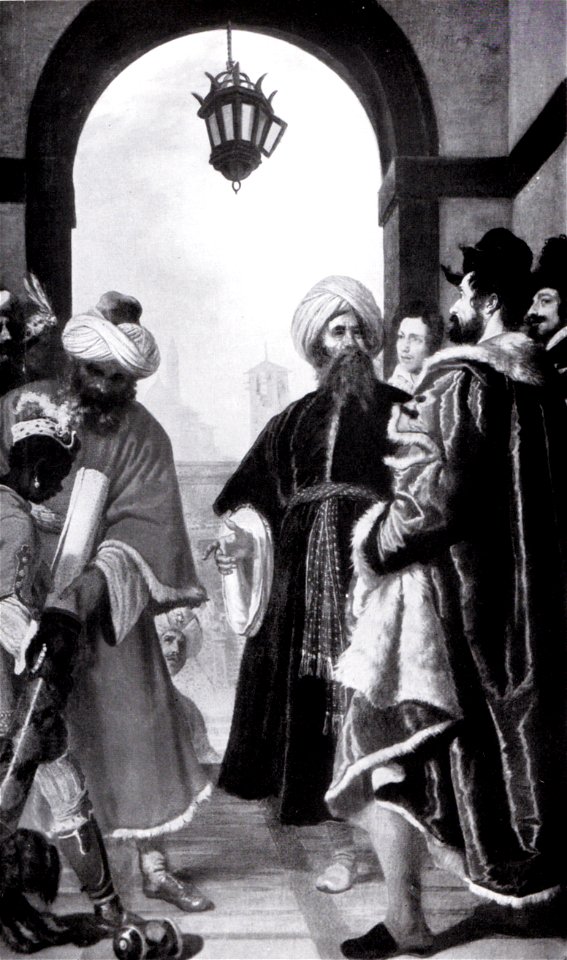 Giovanni bilivert, gli ambasciatori ottomani invitano michelangelo a costantinopoli