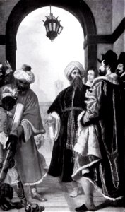 Giovanni bilivert, gli ambasciatori ottomani invitano michelangelo a costantinopoli