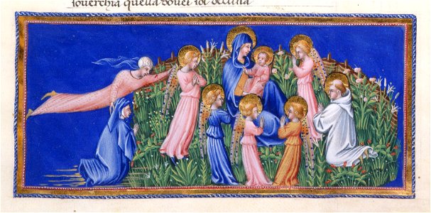 Giovanni di paolo, paradiso 58 madonna col bambino e san bernardo