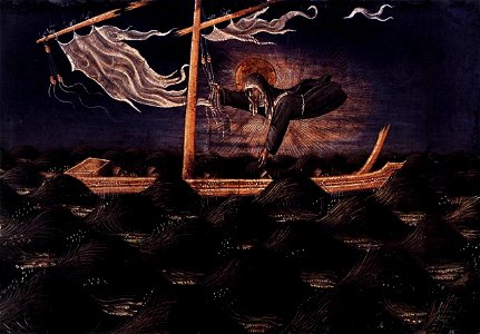 Giovanni di paolo, St Clare Rescuing the Shipwrecked. Free illustration for personal and commercial use.