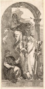Giovanni Domenico Tiepolo (Italian, 1727-1804) - Madonna with Saints Agnes, Catherine and Rosa - 1923.234 - Cleveland Museum of Art