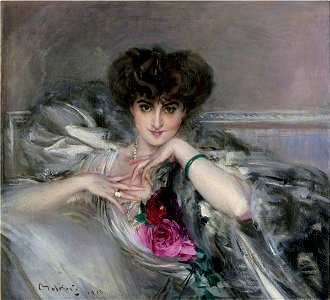 Giovanni Boldini - Ritratto della principessa Radziwiłł 1910. Free illustration for personal and commercial use.