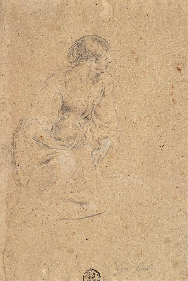 Giovanni Bonatti - Study of a Female Figure - Google Art Project
