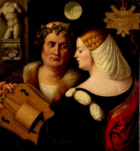 Giovanni Busi, gen. Cariani (^) - Drehleierspielender Dichter und junge Frau - GG 3052 - Kunsthistorisches Museum