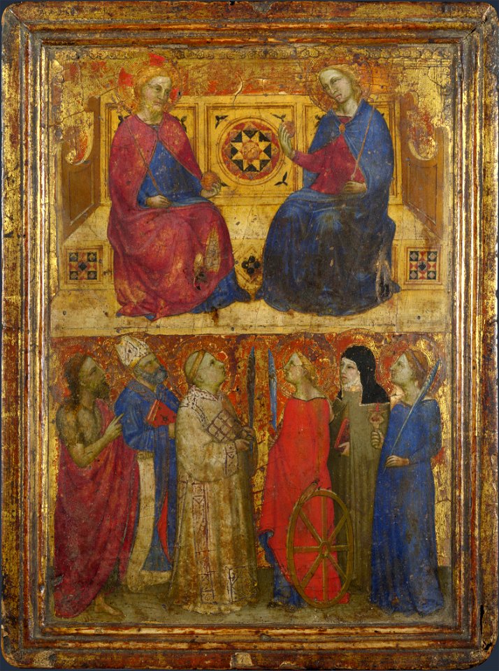 Giovanni da Milano, Cristo e la Vergine e sei Santi