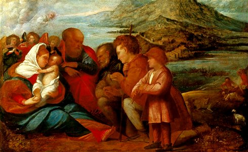 Giovanni Cariani (c. 1485-1547) - The Adoration of the Shepherds - RCIN 402846 - Royal Collection