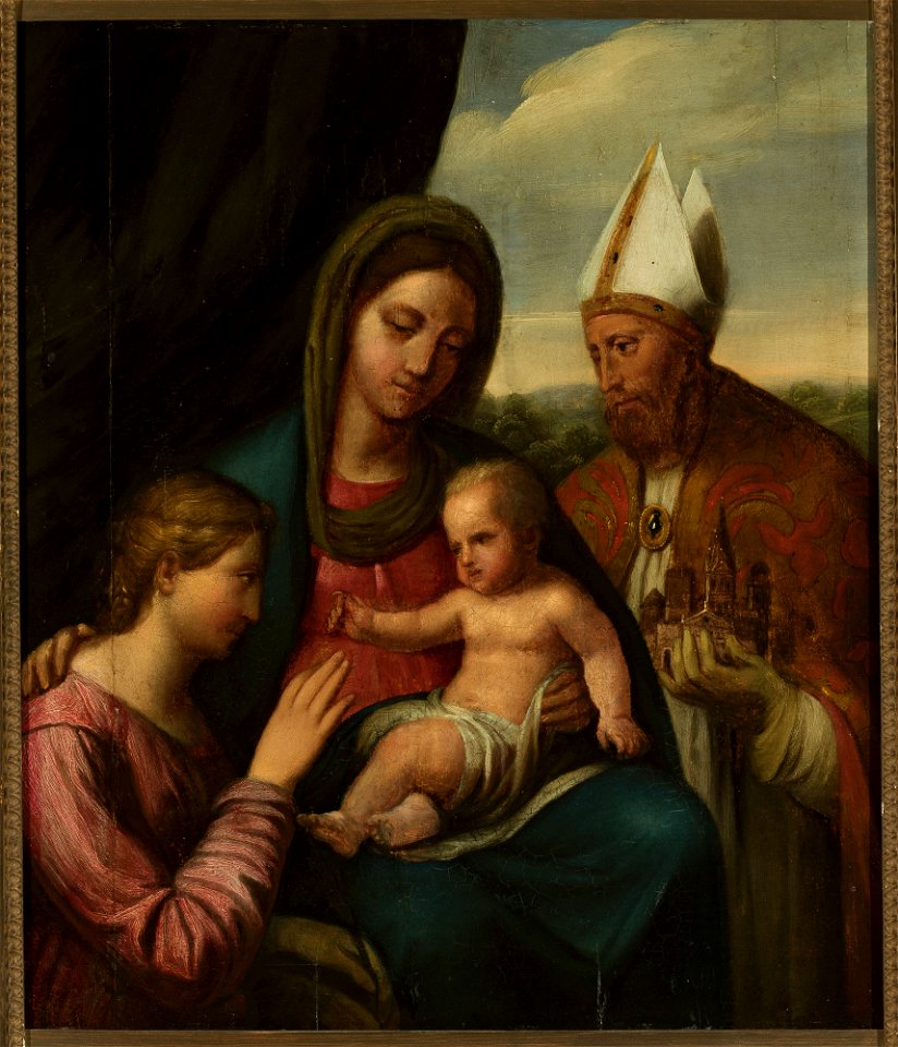Giovanni da Udine (1487-1564) - Mystical marriage of St. Catherine - M.Ob.602 MNW - National Museum in Warsaw