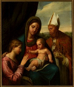 Giovanni da Udine (1487-1564) - Mystical marriage of St. Catherine - M.Ob.602 MNW - National Museum in Warsaw