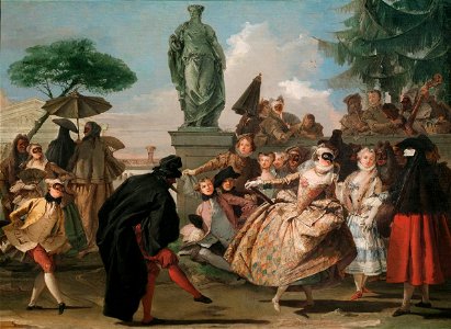 Giovanni Domenico Tiepolo - The Minuet - Google Art Project. Free illustration for personal and commercial use.