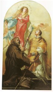 Giovanni Domenico Tiepolo, La Vierge en gloire avec saint Laurent et saint François de Paule
