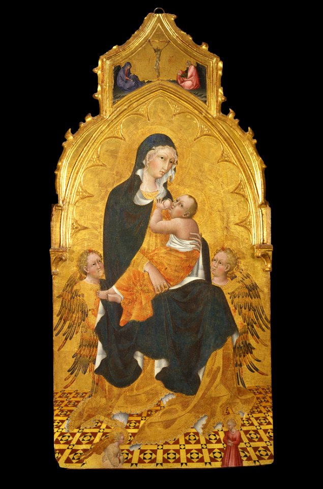 Giovanni di Paolo - Madonna with Child and Angels; Annunciation - Google Art Project