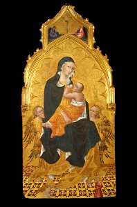 Giovanni di Paolo - Madonna with Child and Angels; Annunciation - Google Art Project
