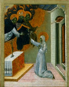 Giovanni di Paolo - Santa Caterina da Siena investita con l'abito domenicano