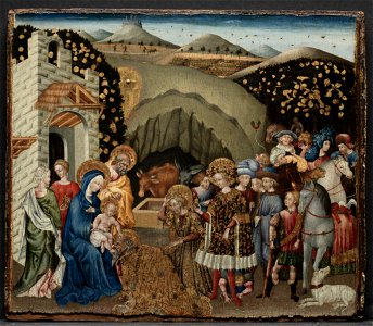 Giovanni di Paolo - The Adoration of the Magi - 1942.536 - Cleveland Museum of Art. Free illustration for personal and commercial use.