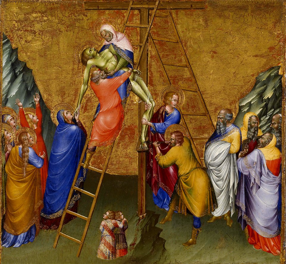 Giovanni di Paolo - The Descent from the Cross - Walters 37489C