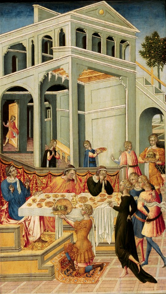 Giovanni di Paolo - The Head of Saint John the Baptist Brought before Herod - Google Art Project