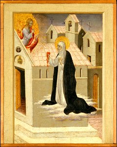 Giovanni di Paolo Saint Catherine of Siena Exchanging Her Heart with Christ