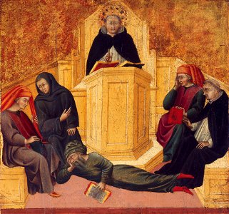 Giovanni di Paolo - St. Thomas Aquinas Confounding Averroës - 56-1941 - Saint Louis Art Museum