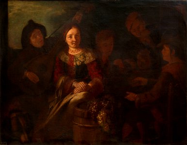 Giovanni Francesco Cipper (b. c. 1670 active 1705-36) - A Peasant Group - RCIN 402539 - Royal Collection