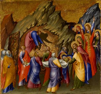 Giovanni di Paolo - The Entombment - Walters 37489D. Free illustration for personal and commercial use.