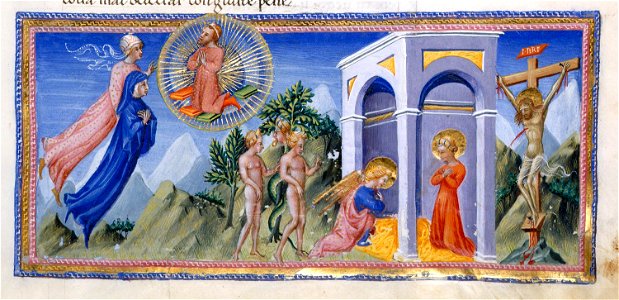 Giovanni di paolo, paradiso 13 mistero della redenzione